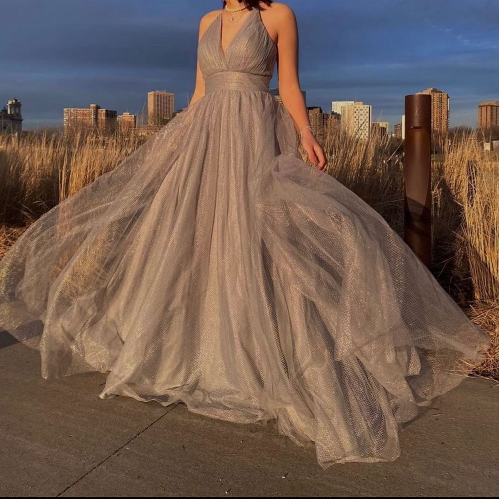 Grey Prom Dress